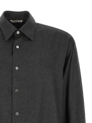 Ultra-fine velvet wool shirt Man AURALEE Gray