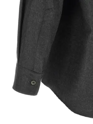 Ultra-fine velvet wool shirt 100% wool AURALEE Gray