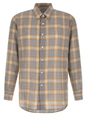 'Airy Wool Check' shirt AURALEE Light Blue