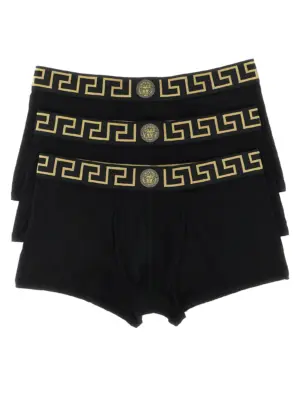 'Greca' 3-pack boxer set VERSACE Black
