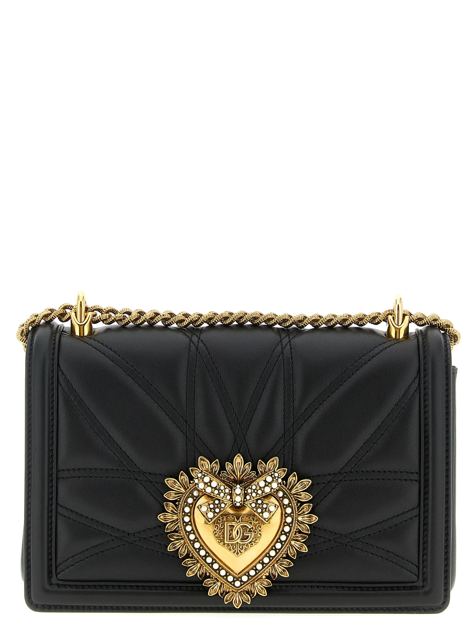 Сумка Devotion medium shoulder Dolce Gabbana Чорна 1 'Devotion' medium shoulder bag DOLCE & GABBANA Black