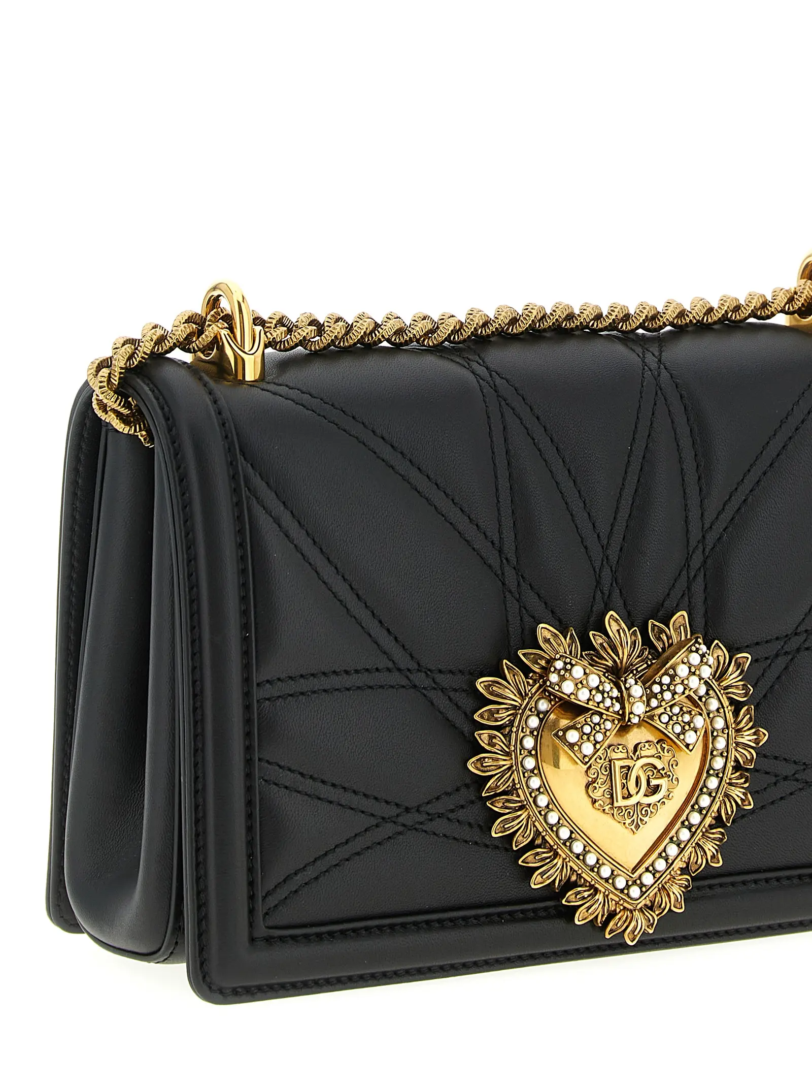 Сумка Devotion medium shoulder Dolce Gabbana Чорна 3 'Devotion' medium shoulder bag Woman DOLCE & GABBANA Black