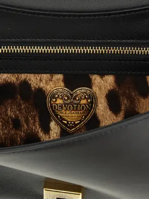 'Devotion' medium shoulder bag 100% leather DOLCE & GABBANA Black