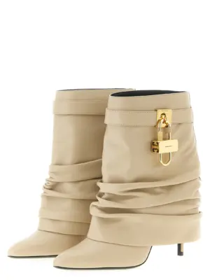 'Shark Lock Stiletto' ankle boots BE604RE2AF257 GIVENCHY Beige
