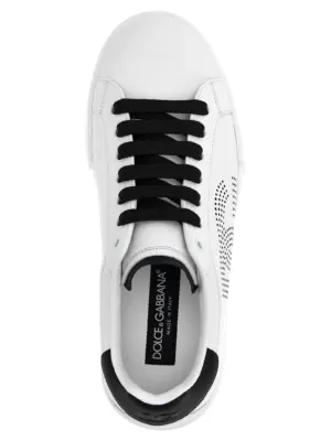 'Portofino' sneakers 100% calfskin leather (Bos Taurus) DOLCE & GABBANA White/Black
