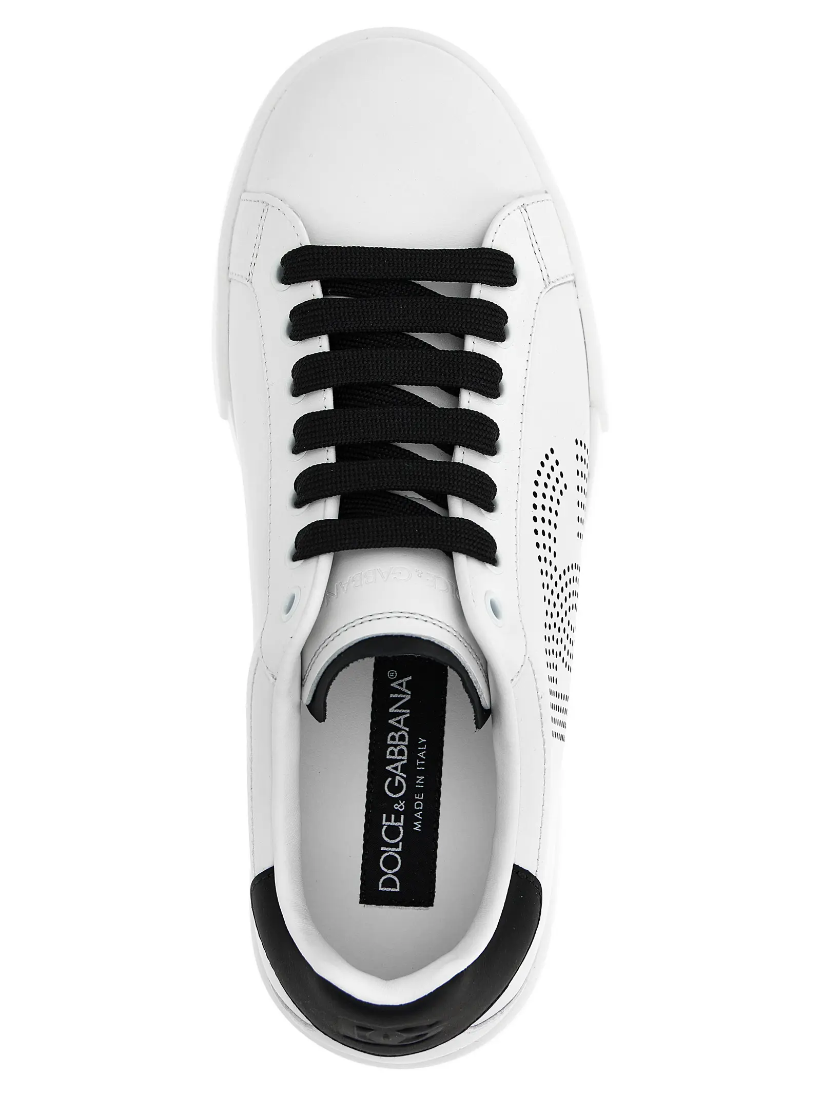 Кросівки Portofino Dolce Gabbana Чорно-білі 4 'Portofino' sneakers 100% calfskin leather (Bos Taurus) DOLCE & GABBANA White/Black