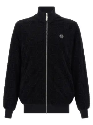 Jacquard monogram sweatshirt PHILIPP PLEIN Black