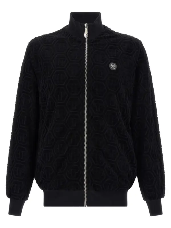 Jacquard monogram sweatshirt PHILIPP PLEIN Black