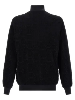 Jacquard monogram sweatshirt FAECMJB3769PTE021N02 PHILIPP PLEIN Black