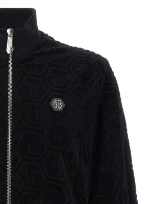 Jacquard monogram sweatshirt Man PHILIPP PLEIN Black