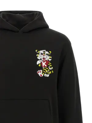 'Wild Tiger Embroidered' hoodie Man KENZO Black