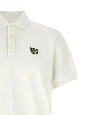 'Wild Tiger Gots' polo shirt Man KENZO White