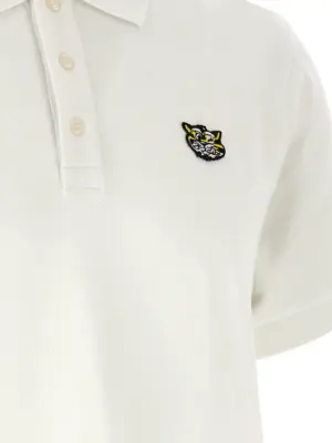 'Wild Tiger Gots' polo shirt 100% cotton KENZO White