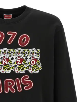 'Wild Tiger Embroidered' sweatshirt Man KENZO Black