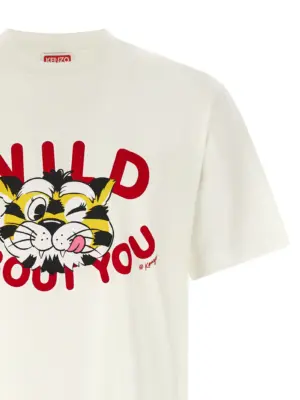 'Wild Tiger' T-shirt Man KENZO White