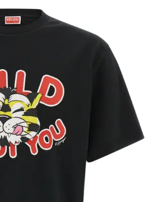 'Wild Tiger' T-shirt Man KENZO Black