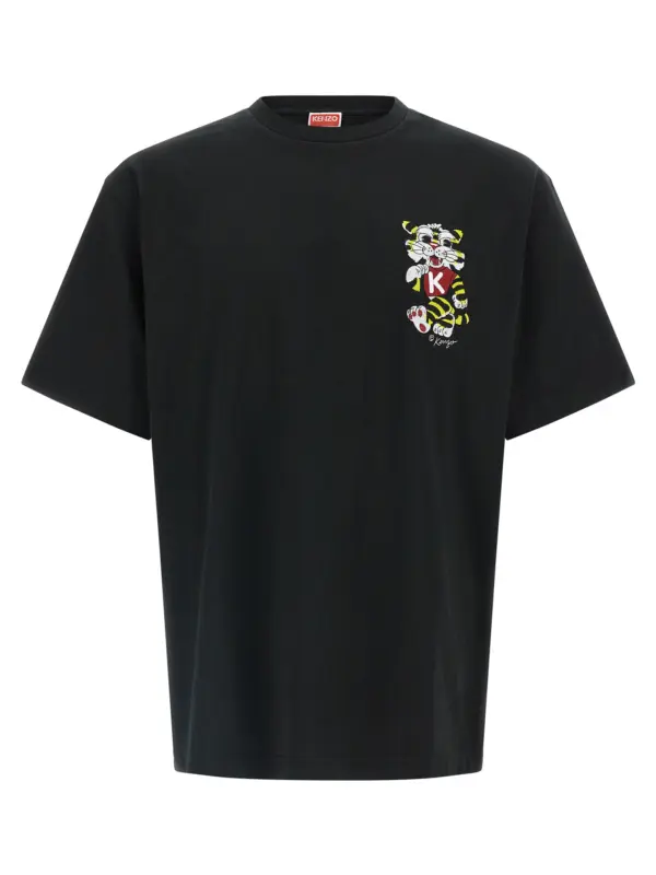 'Wild Tiger embroidered' T-shirt KENZO Black
