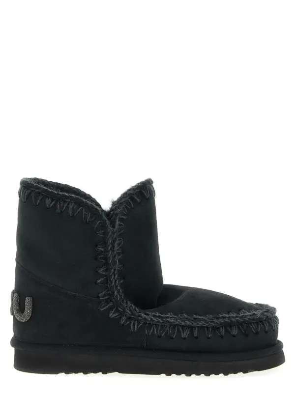 'Eskimo 18 Glitter Logo' ankle boots MOU Black