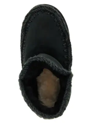 'Eskimo 18 Glitter Logo' ankle boots 100% sheepskin leather (Ovis Aries) MOU Black