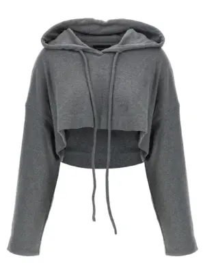 Cropped hoodie GIOVANNI BEDIN Gray