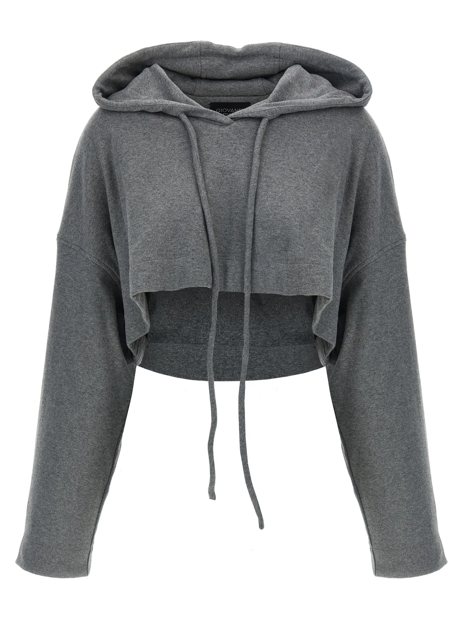 Худі Cropped Giovanni Bedin Сіре 1 Cropped hoodie GIOVANNI BEDIN Gray