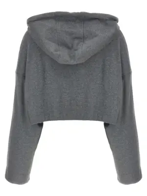 Cropped hoodie GBFW2565GRIGIOCHIARO GIOVANNI BEDIN Gray