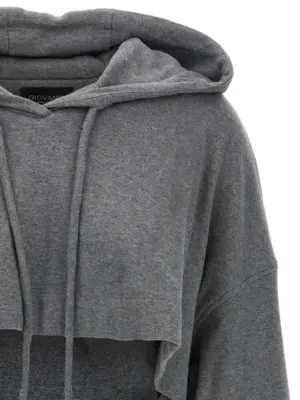 Cropped hoodie Woman GIOVANNI BEDIN Gray