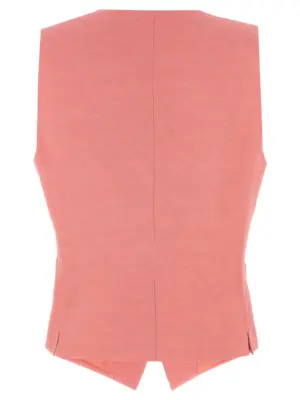 Linen viscose vest GG817VI009149 ALBERTO BIANI Pink