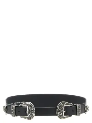 'Double Buckle' belt GOLDEN GOOSE Black