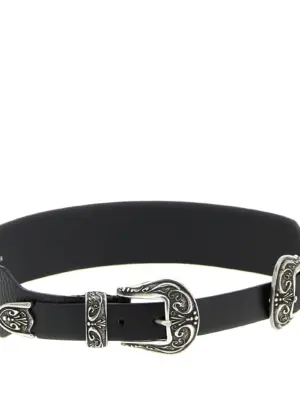 'Double Buckle' belt Woman GOLDEN GOOSE Black