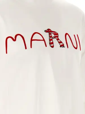Logo T-shirt 100% cotton MARNI White