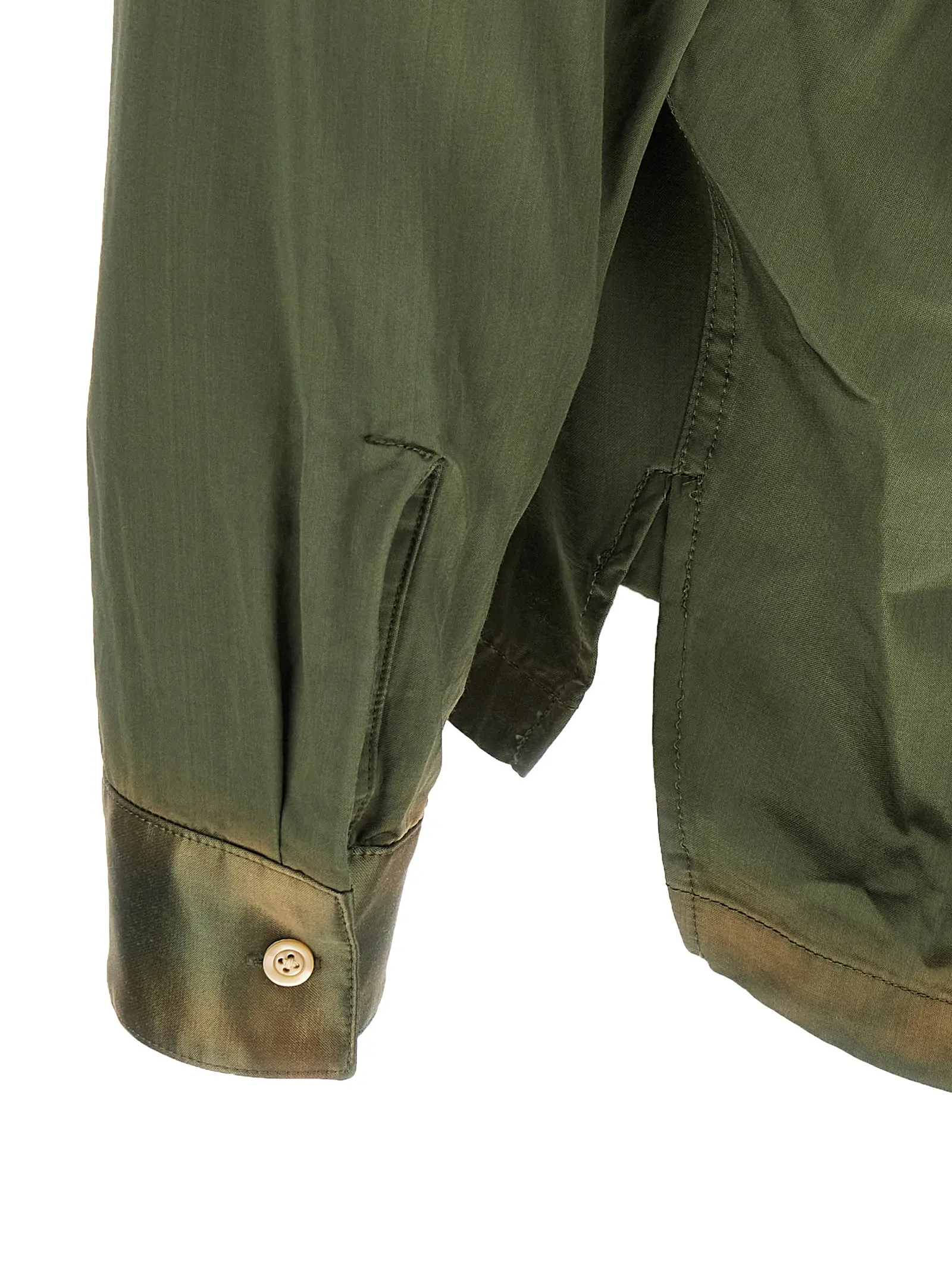 Сорочка Embroidered Maison Mihara Yasuhiro Зелена 4 Embroidered shirt 65% rayon