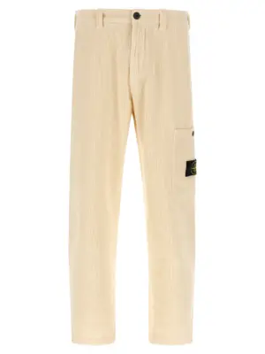Velvet cargo pants STONE ISLAND Beige