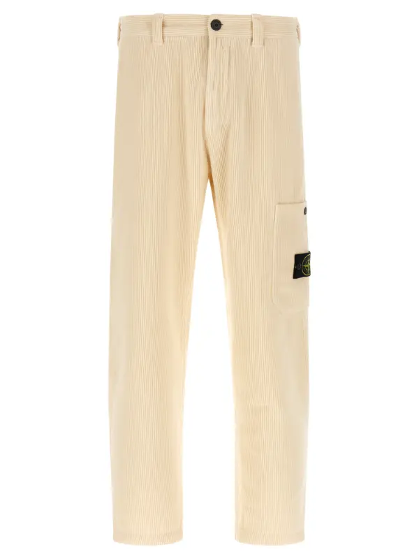 Velvet cargo pants STONE ISLAND Beige