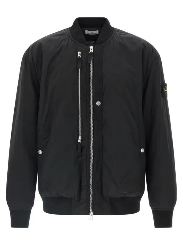 '4100038' bomber jacket STONE ISLAND Black