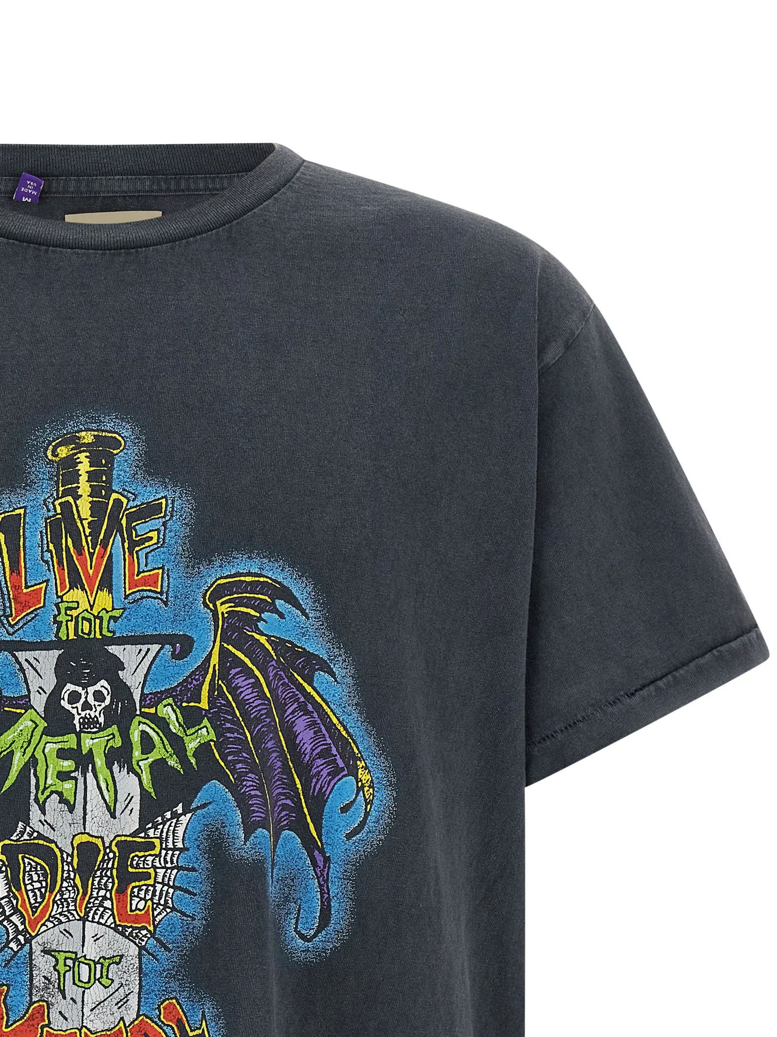 Футболка Live For Metal GALLERY DEPT. Чорна 3 'Live For Metal' T-shirt Man GALLERY DEPT. Black