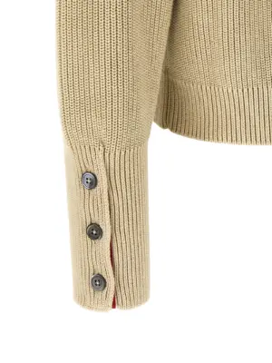 'Garment Dye' cardigan 100% cotton THOM BROWNE Beige