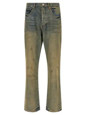 'P011 Dirty Oil Repair' jeans PURPLE Yellow