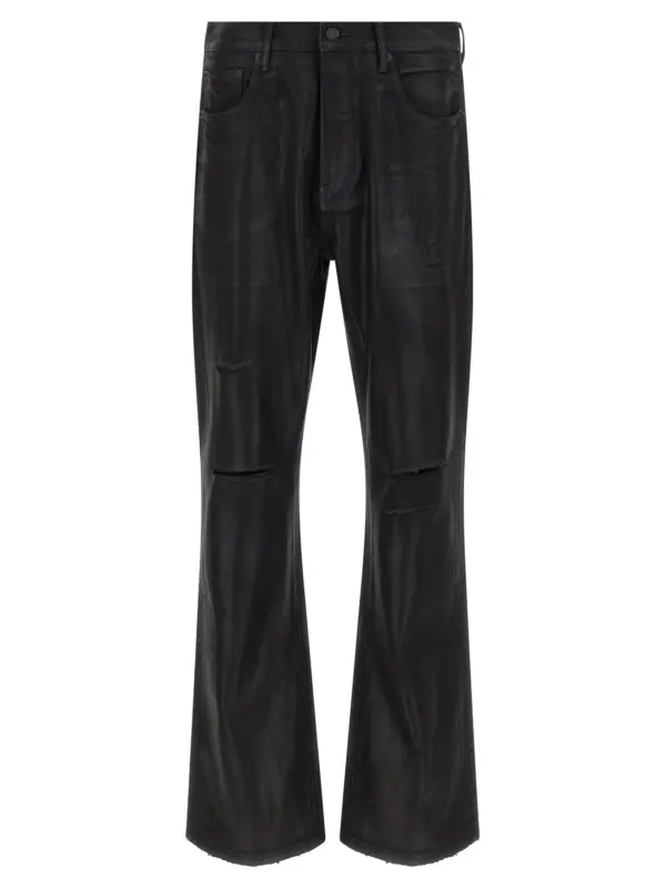 'P026 Rinsed Foil Boot' jeans PURPLE Black