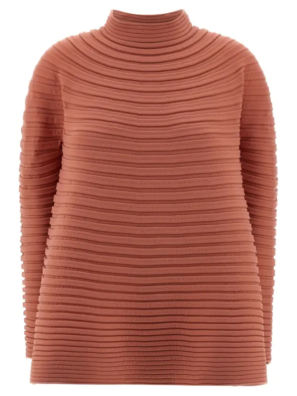 'Bounce Knit' top PLEATS PLEASE ISSEY MIYAKE Pink