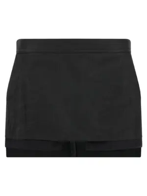 'Fog Cutdff' mini skirt RICK OWENS Black