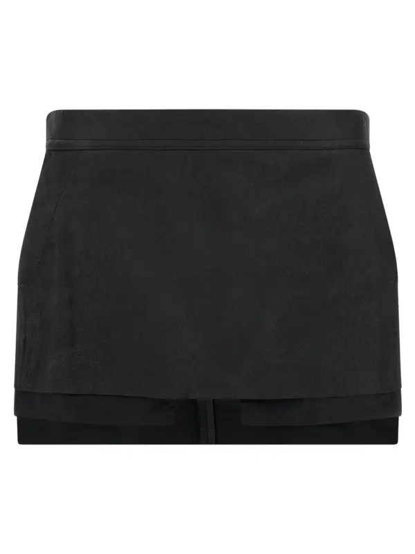 'Fog Cutdff' mini skirt RICK OWENS Black