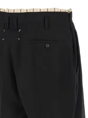 Lining insert bermuda shorts 100% wool MAISON MARGIELA Black