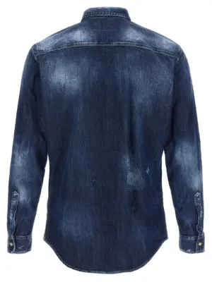 '6495 Arrow R Dan' denim shirt S74DM0585S30341470 DSQUARED2 Blue
