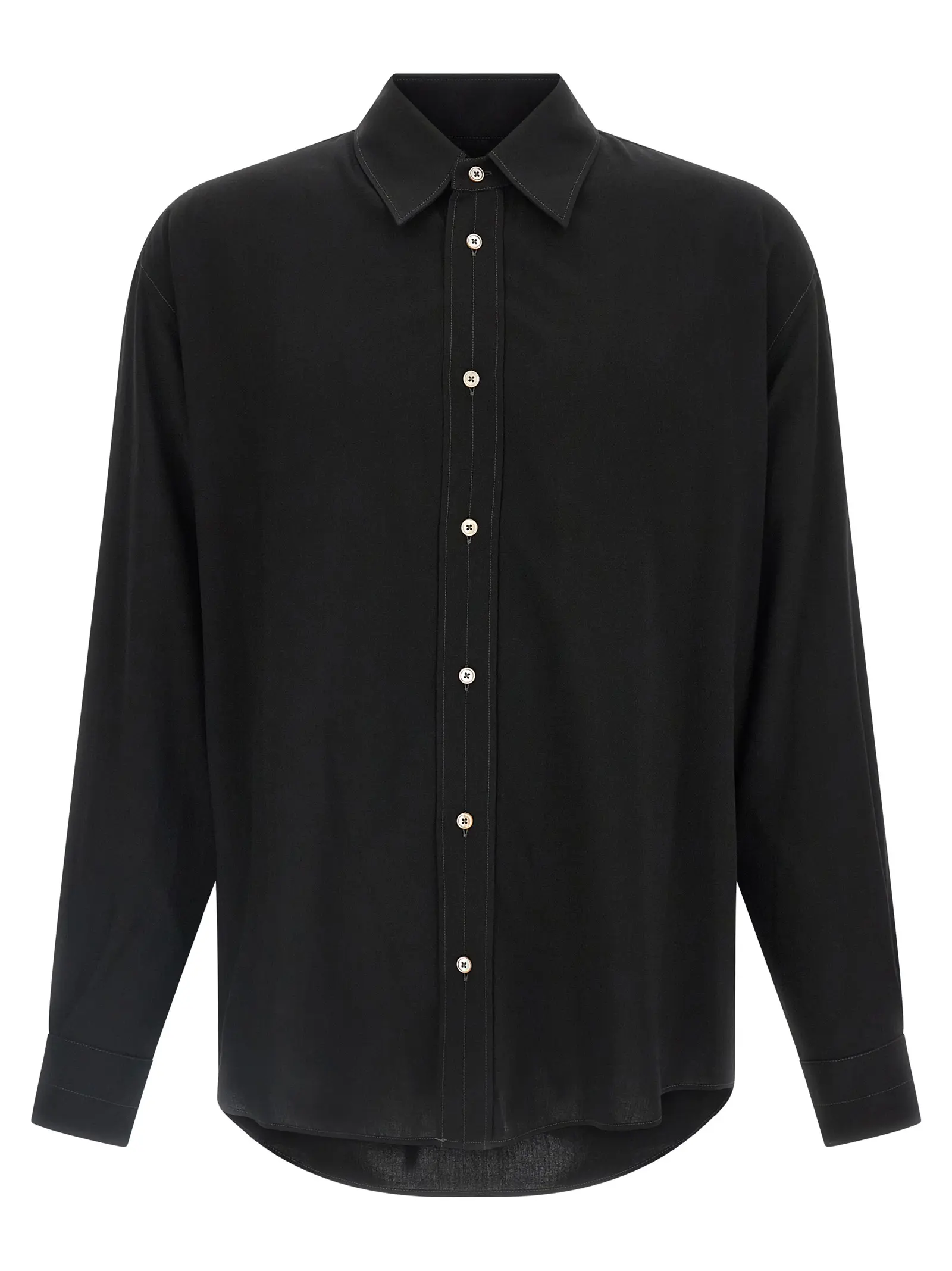Сорочка вовняна Viscose Lemaire Чорна 1 Viscose wool shirt LEMAIRE Black