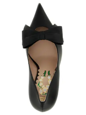Valentino Garavani 'Bowow' pumps 50% calf leather 50% goat leather VALENTINO GARAVANI Black