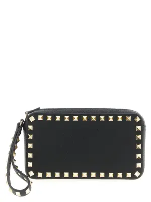 Valentino Garavani 'Rockstud' clutch bag VALENTINO GARAVANI Black