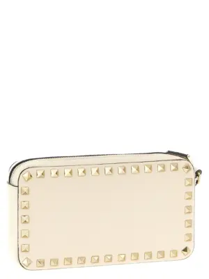 Valentino Garavani 'Rockstud' clutch bag W2P0AR3VSHI16 VALENTINO GARAVANI White