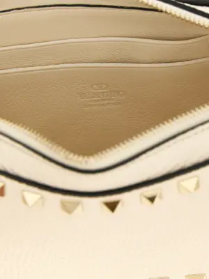 Valentino Garavani 'Rockstud' clutch bag 100% calfskin leather (Bos Taurus) VALENTINO GARAVANI White