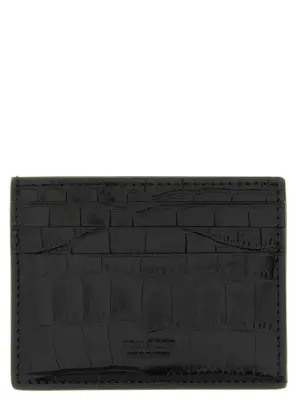 Crocodile leather card holder TOM FORD Black